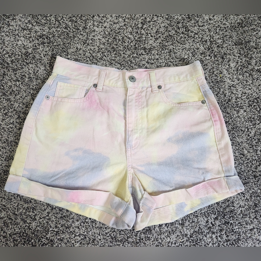 American Eagle Pastel Tie-Dye Mom Shorts Size 4